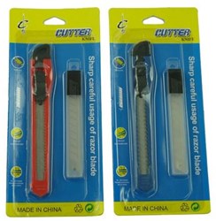ARO houseware Bastelmesser 9mm ausziehbar mit Ersatzklingen rot