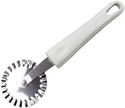 ARO houseware Pizzaschneider Edelstahl weißer Kunststoff Küchenhelfer