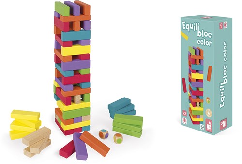 Janod Gleichgewichtsspiel - Holz Turm Jenga Gesellschaftsspiel-2