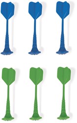 Janod J02078 Magnet-Dartpfeil, grün und blau, 6 Stück