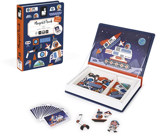 Janod Magnetibook - Weltall Magnetbuch Lernspielzeug Weltraum-2