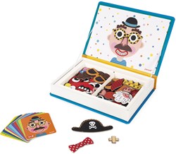 Janod Magnetibook - Magnetspiel Verrückte Gesichter Jungen - Kreatives Spielzeug