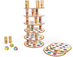 Janod Geschicklichkeitsspiel Akrobaten Turm - Familienspiel für Kinder