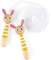 Janod Springseil Hase - Holzspielzeug - Verstellbares Seil 2 Meter-2
