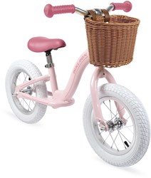 Janod Laufrad Metall rosa - Vintage Retro Look mit Korb