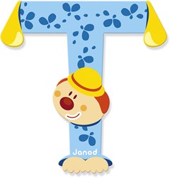 Janod Holzbuchstabe T Clown - Lernspielzeug Magnet