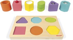Janod Holz Formenpuzzle - sensorisches Spielzeug für Kinder
