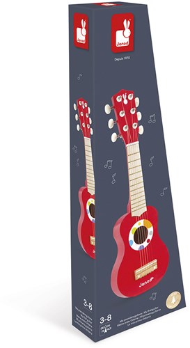 Janod Gitarre Spielzeug - Confetti Holzgitarre für Kinder - Musikspaß-3