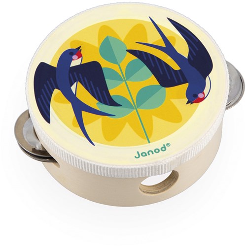 Janod Tamburin Musikinstrument für Kinder - fröhliches Spielzeug-2