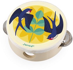 Janod Tamburin Musikinstrument für Kinder - fröhliches Spielzeug