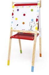 Janod Schultafel - verstellbare Magnettafel und Kreidetafel Splash