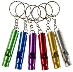 Schlüsselanhänger Metallflöte schwarz - Spielzeug Gadget für Kinder