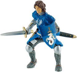Bullyland Prinz Spielfigur blau mit Schwert - Eduplay Ritter Spielzeug