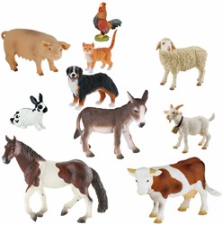 Eduplay Bauernhof Spielset - 10 Karton Spielfiguren - Lernspielzeug