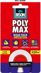 Bison Montageband weiß - Poly Max Tape 1,5 m doppelseitig extra stark