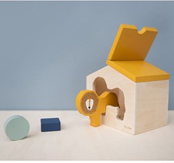 Trixie Holz-Formenbox - Mr. Lion - FSC Holzspielzeug gelb