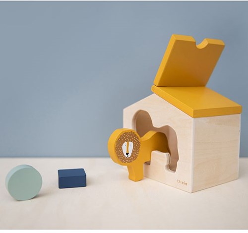 Trixie Holz-Formenbox - Mr. Lion - FSC Holzspielzeug gelb