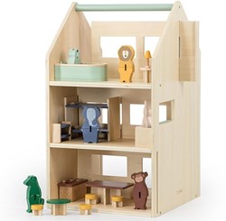 Trixie Holz Puppenhaus mit Zubehör - FSC Holzspielzeug Haus