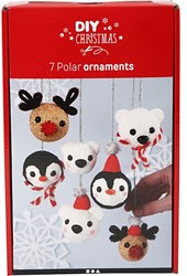Creativ Company Bastelset Arktis-Tiere für Kinder mit Bastelmaterial