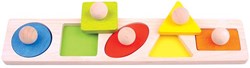 BigJigs Holz Formenpuzzle Formen - Lernspielzeug 5 Teile