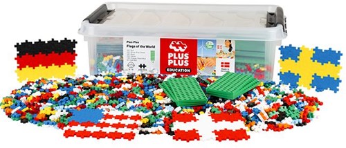 Plus-Plus Lernspielzeug Weltflaggen mehrfarbig für Kinder