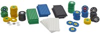 Plus-Plus Konstruktionsspielzeug Räder und Bauplatten Set - kreatives Bauset