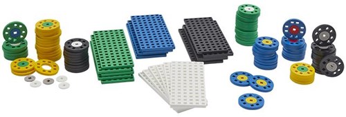 Plus-Plus Konstruktionsspielzeug Räder und Bauplatten Set - kreatives Bauset