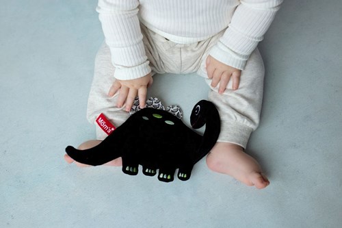 Mom's Care SOFT BABY TOYS Crinkly Comforter Dinosaur Whote&Black 4