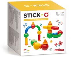 Stick-O magnetisches Bauspielzeug Basisset 10-teilig für Kleinkinder und Kinder