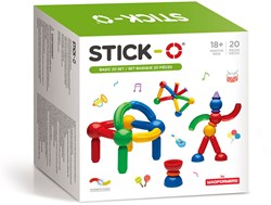 Stick-O magnetisches Bauspielzeug Basisset 20-teilig Kleinkind Spielzeug