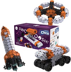 Clics Bauset Space Builders 250-teilig - Konstruktionsspielzeug Weltraum