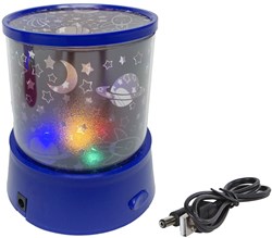 Space Xplorers Raum Projektorlampe 12cm - bunte Kinderlampe USB