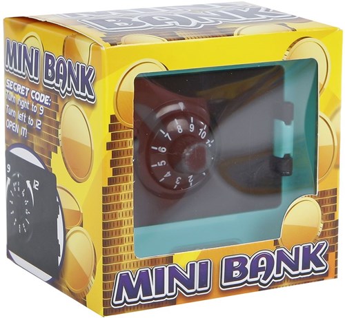 Mini Geldtresor Spardose mit Geheimcode - Spielzeug Tresor 9cm-2