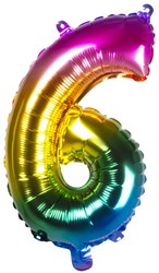 Folienballon 6 Regenbogen 21986