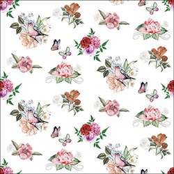 Ambiente Servietten Charlotte white 33cm Papierservietten Blumenmotiv