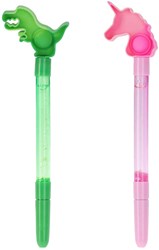Pop It Glitter Spielzeug Stift mit Figur mehrfarbig