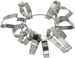 Ausstechformen Set Plätzchen Weihnachten Edelstahl 11-teilig silber