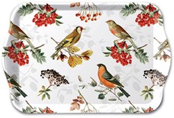 Ambiente Tablett Herbstvögel 13x21cm dekoratives Serviertablett