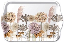 Ambiente dekoratives Tablett 13x21cm Blumen Trockenblumen Melamin
