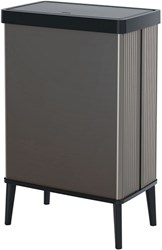 Curver Abfalleimer 54L Pearl Grey - stilvoller Mülleimer für Zuhause