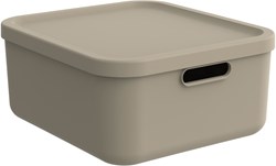 Rotho Aufbewahrungsbox Dekoration Albula Light 20 L cappuccino stapelbar