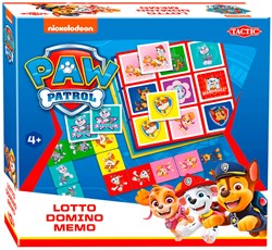 PAW Patrol 3-in-1 Spielesammlung Kartenspiel Lotto Domino Memo Kinderspiel