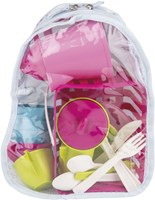 Androni Giocattoli Geschirr Spielset in Tasche - buntes Kindergeschirr