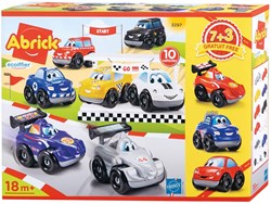 Abrick Spielzeug Rennwagen Set - 10 Fahrzeuge Kunststoff