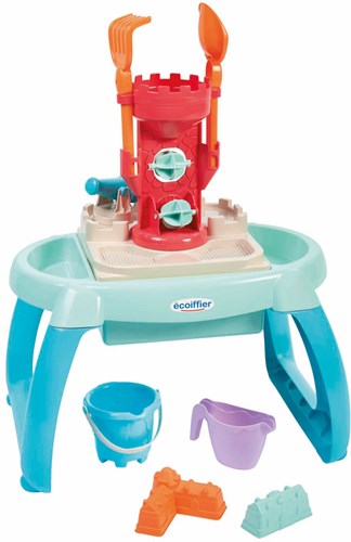 Ecoiffier Sand- und Wassertisch Spielzeug - 9-teilig - bunter Spieltisch-2