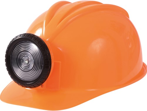 Safety helmet with light orange