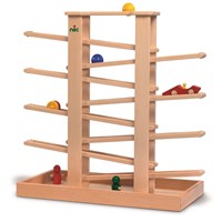 nic Holzspielzeug Multibahn Medi S mit Mulde und 6 Zubehörteilen