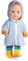 Heless Puppen Windjacke wendbar gelb-blau 28-35cm Puppenkleidung-3