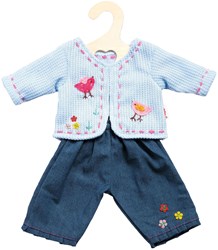 Heless Puppenkleidung Jeans und Jacke blau 28-35cm Babypuppe