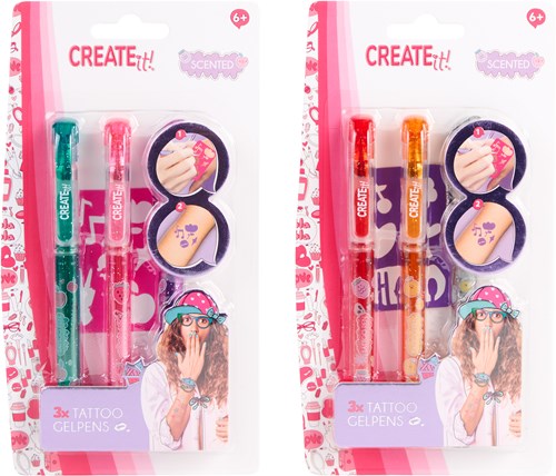 Create it! Tattoo Duftstifte Set - temporäre Tattoo Stifte für Kinder